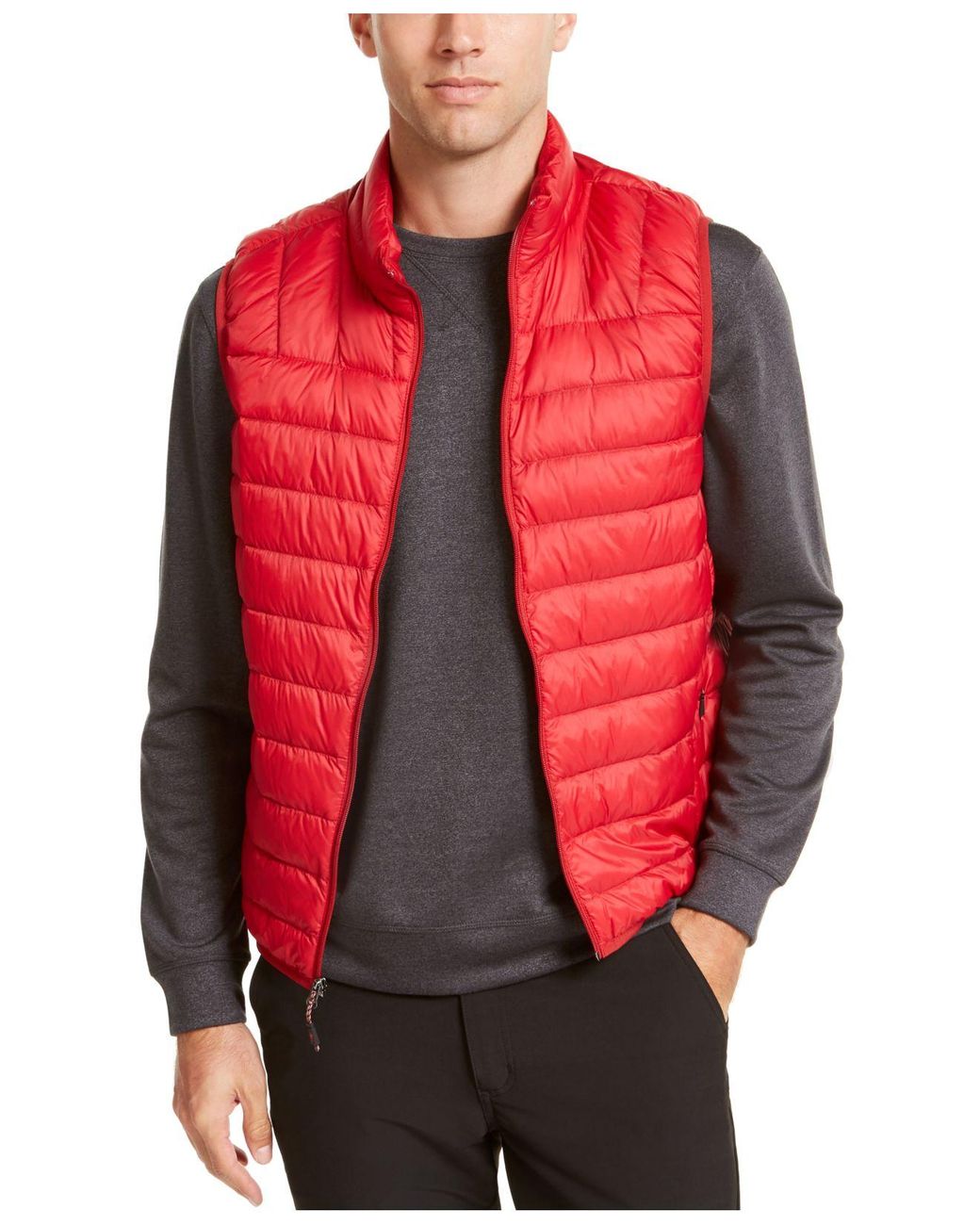 Hawke & Co. Synthetic Packable Down Blend Puffer Vest in Dark Red (Red ...