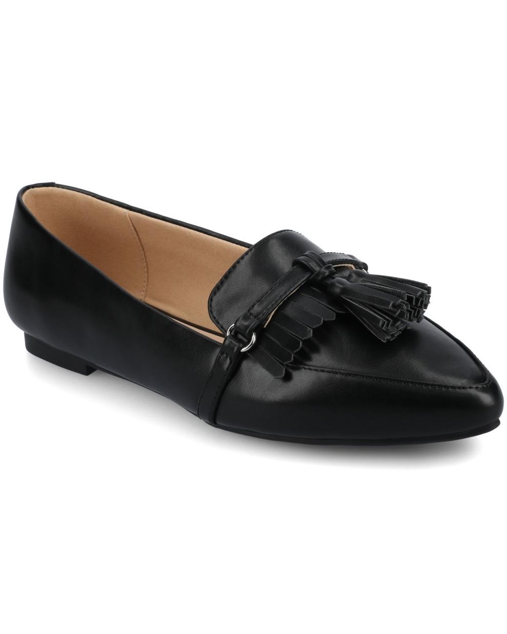 Journee Collection Black Jannah Pointed Toe Flats