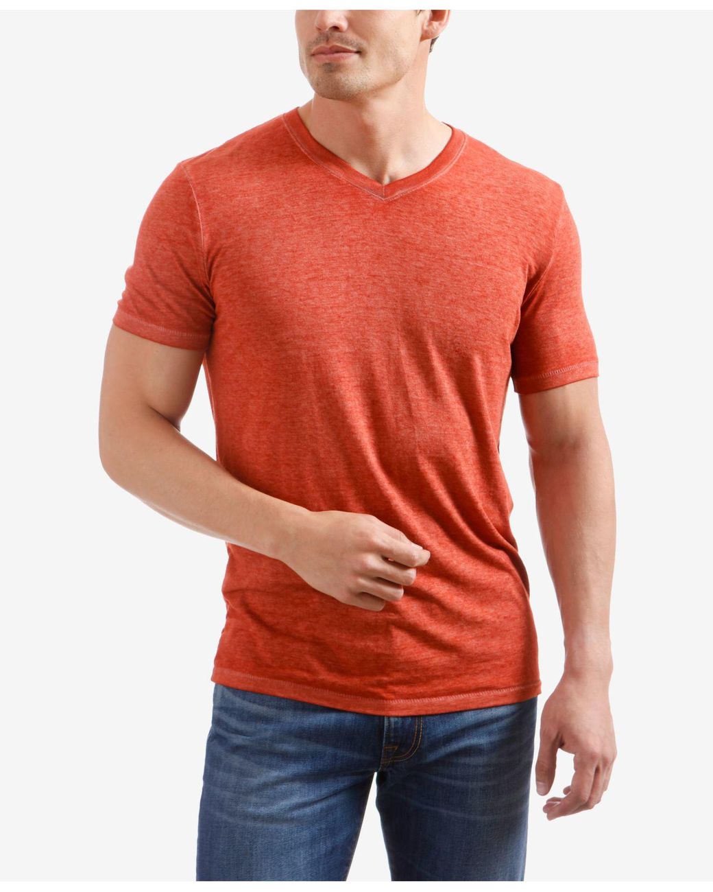 Lucky Brand Synthetic Burnout V-neck T-shirt in Red for Men - Lyst