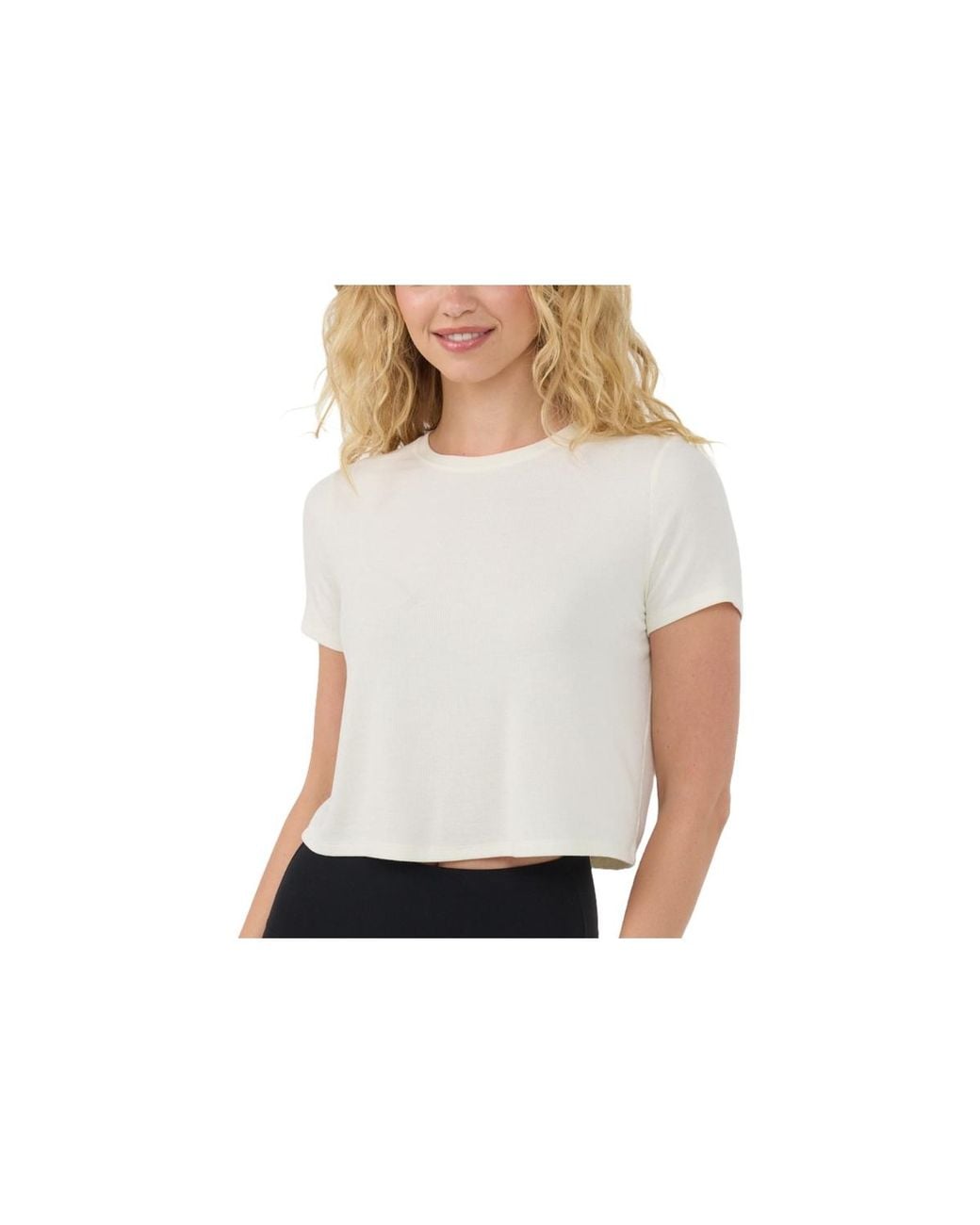 Tavi White Ribbed Tee