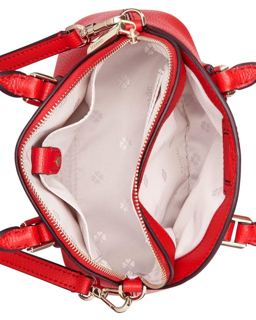 Kate Spade Sylvia Mini Dome Leather Satchel in Red