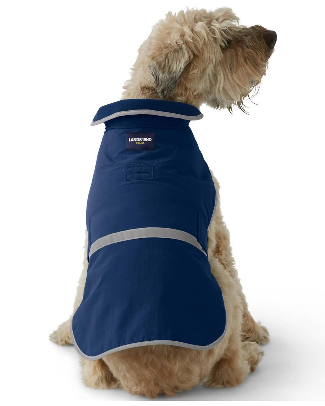 Lands' End Blue Dog Solid Squall Jacket
