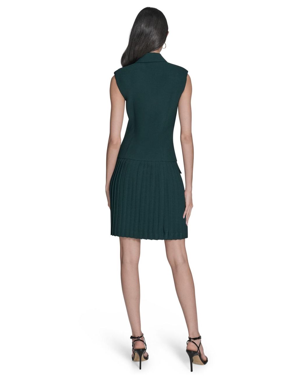 green emerald velvet dress Vince Camuto Women's Knit Turtleneck Sheath Dress with Chiffon Long  Sleeves, Spruce at Amazon Women's Clothing store