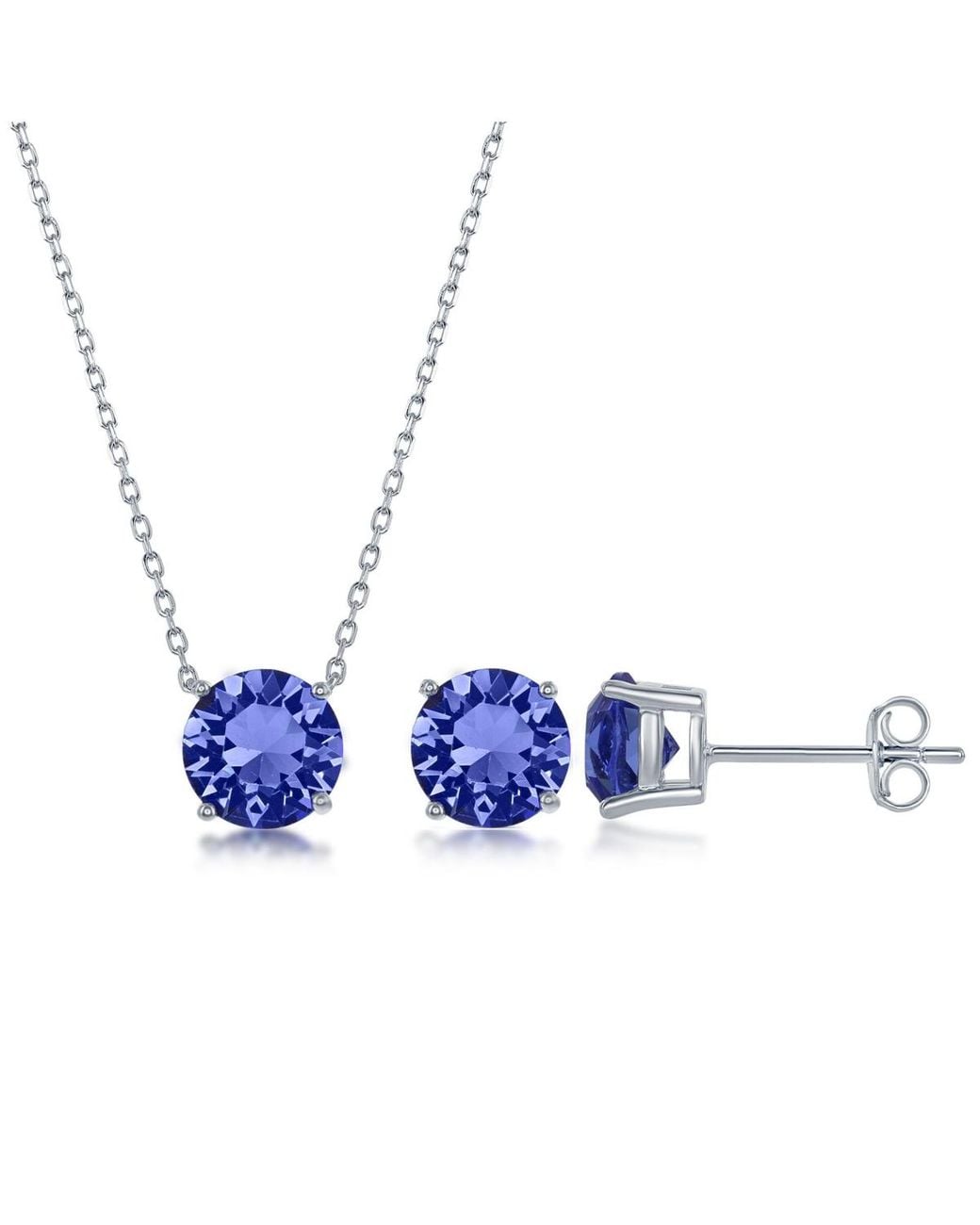 Simona Blue Sterling Silver