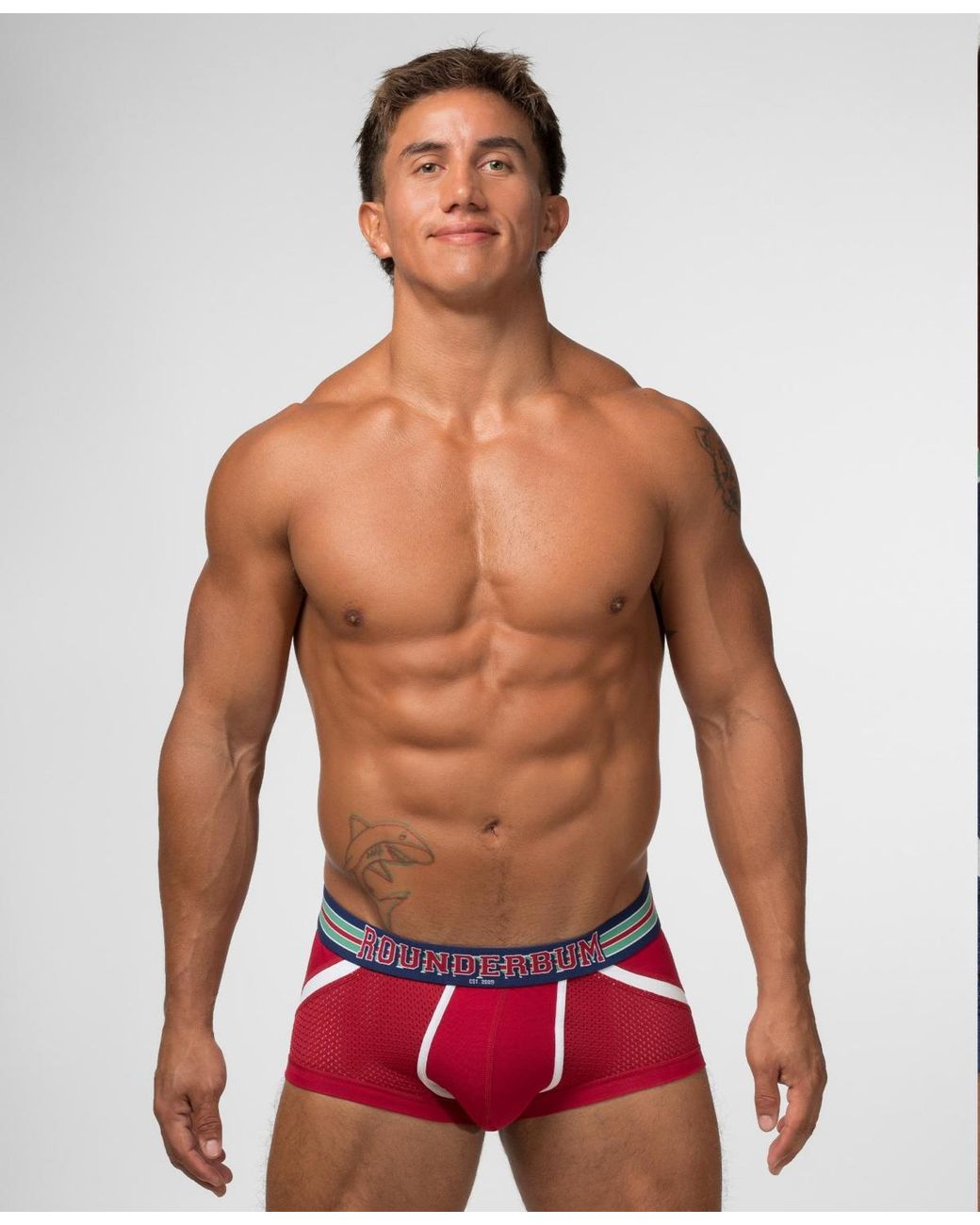 Rounderbum Red Varsity Anatomic Mini Trunk for men