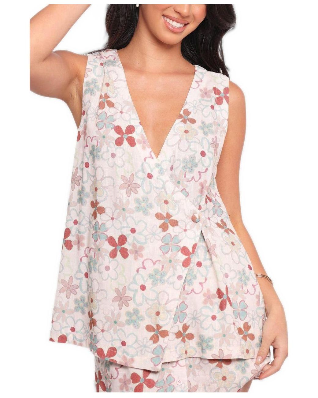 Petal & Pup Pink Clemie Wrap Top