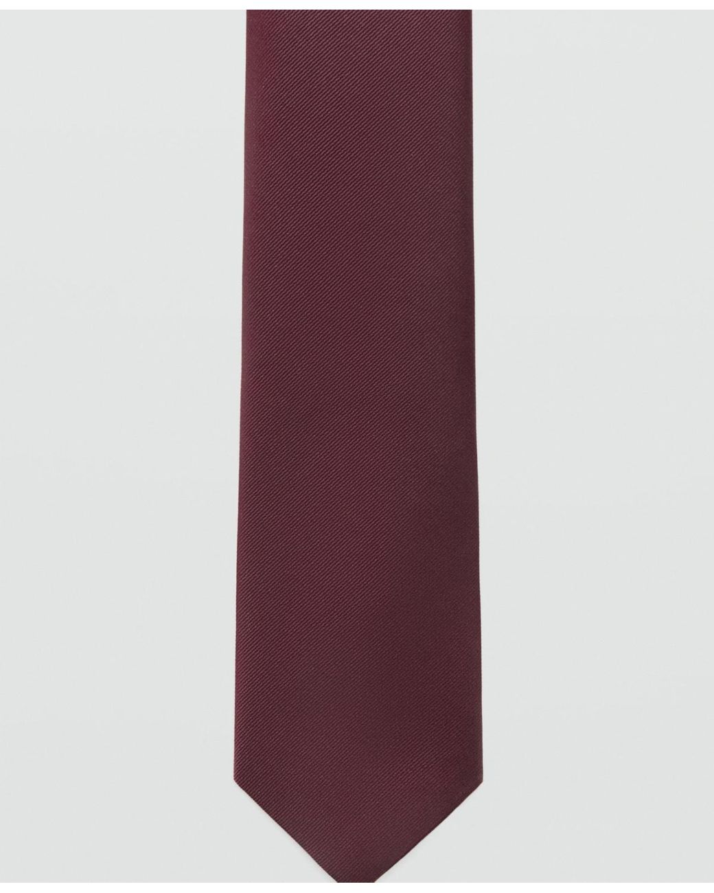 Mango White Smooth Micro-structured Tie for men