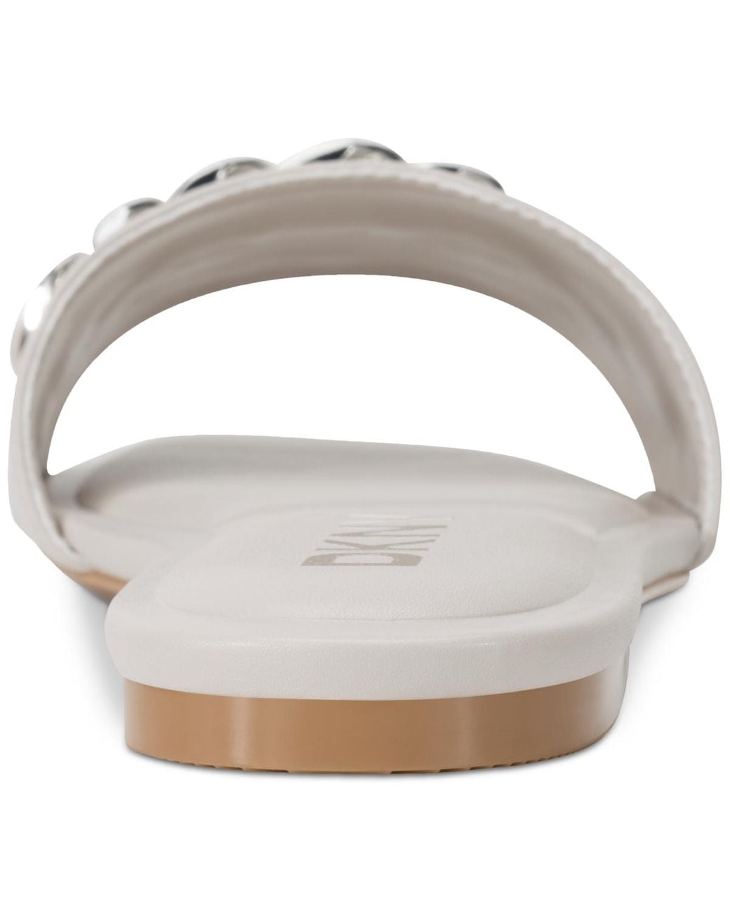 DKNY White Dania Flat Slide