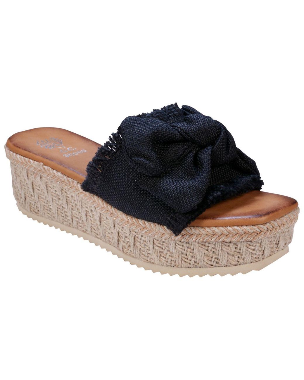 Gc Shoes Trina Bow Platform Slide Sandals in Blue | Lyst