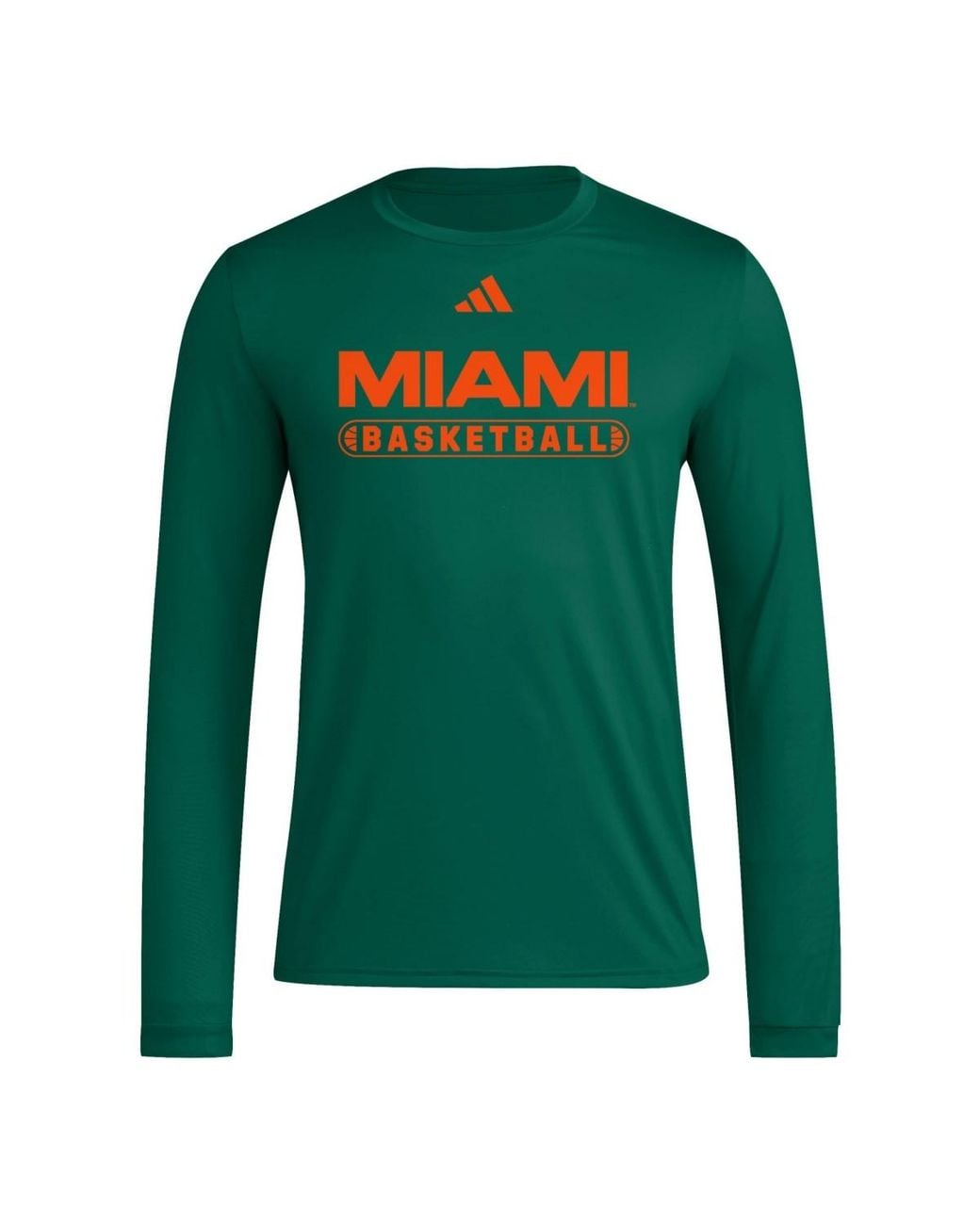 adidas Miami Hurricanes On-court Pregame Long-sleeve T-shirt in Green ...