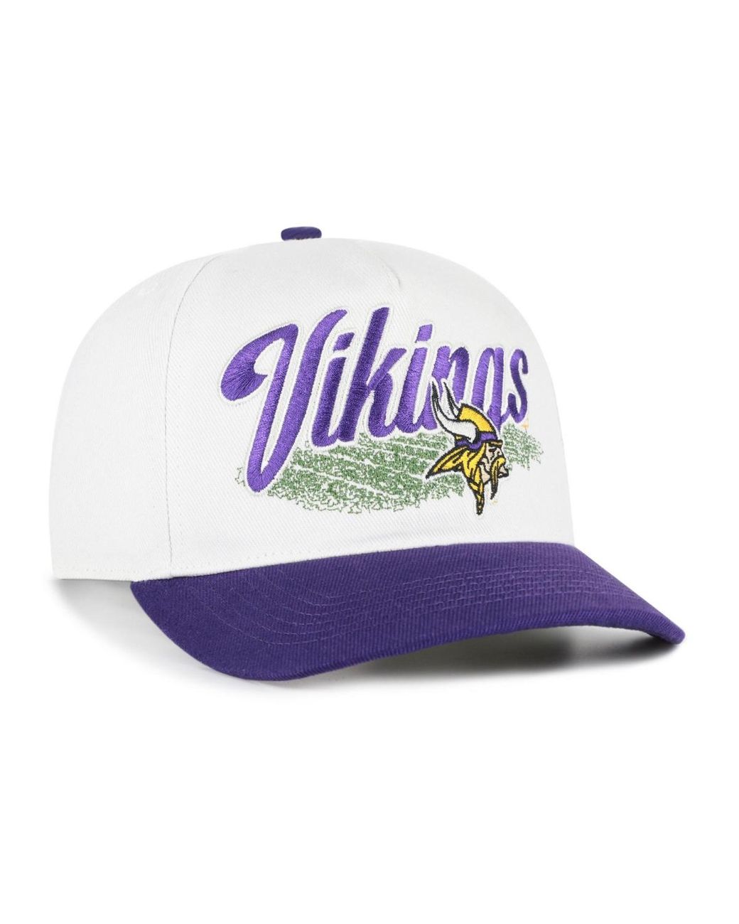 '47 White Minnesota Vikings Retro-inspired Five-panel Adjustable Hat for men