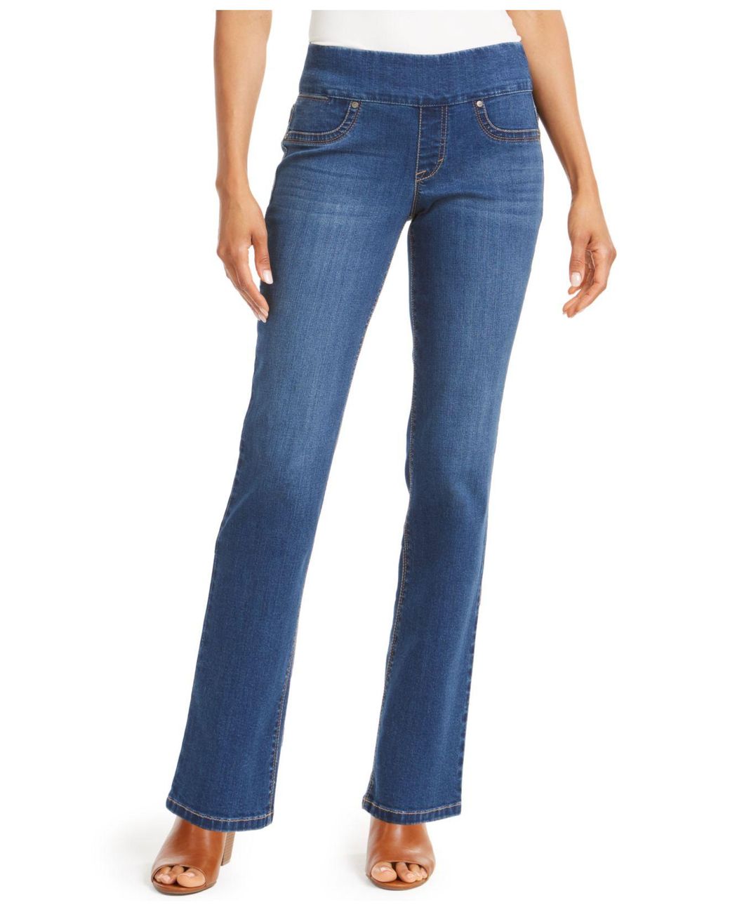 Style & Co. Denim Straight-fit Pull-on Jeans, Created For Macy's in ...