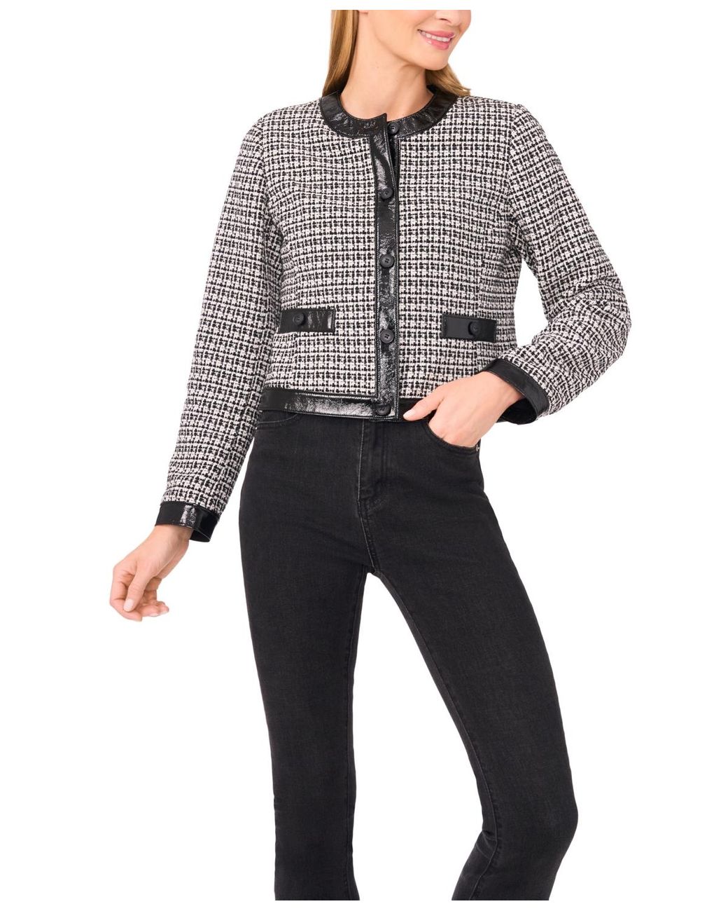 Cece Gray Flap Pocket Jacket