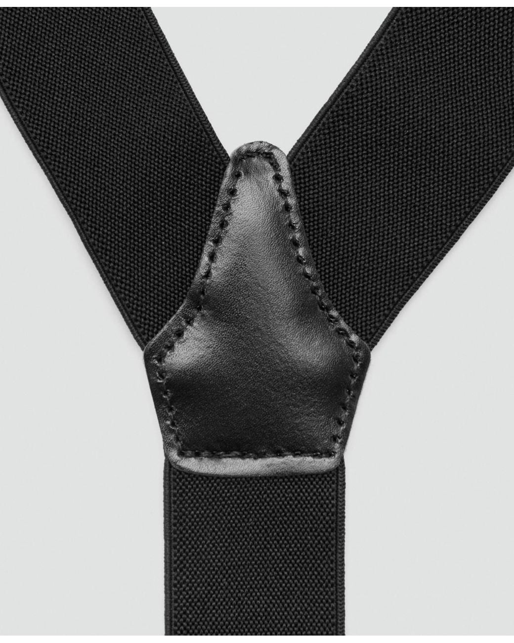 Mango Black Adjustable Elastic Suspender Strap for men