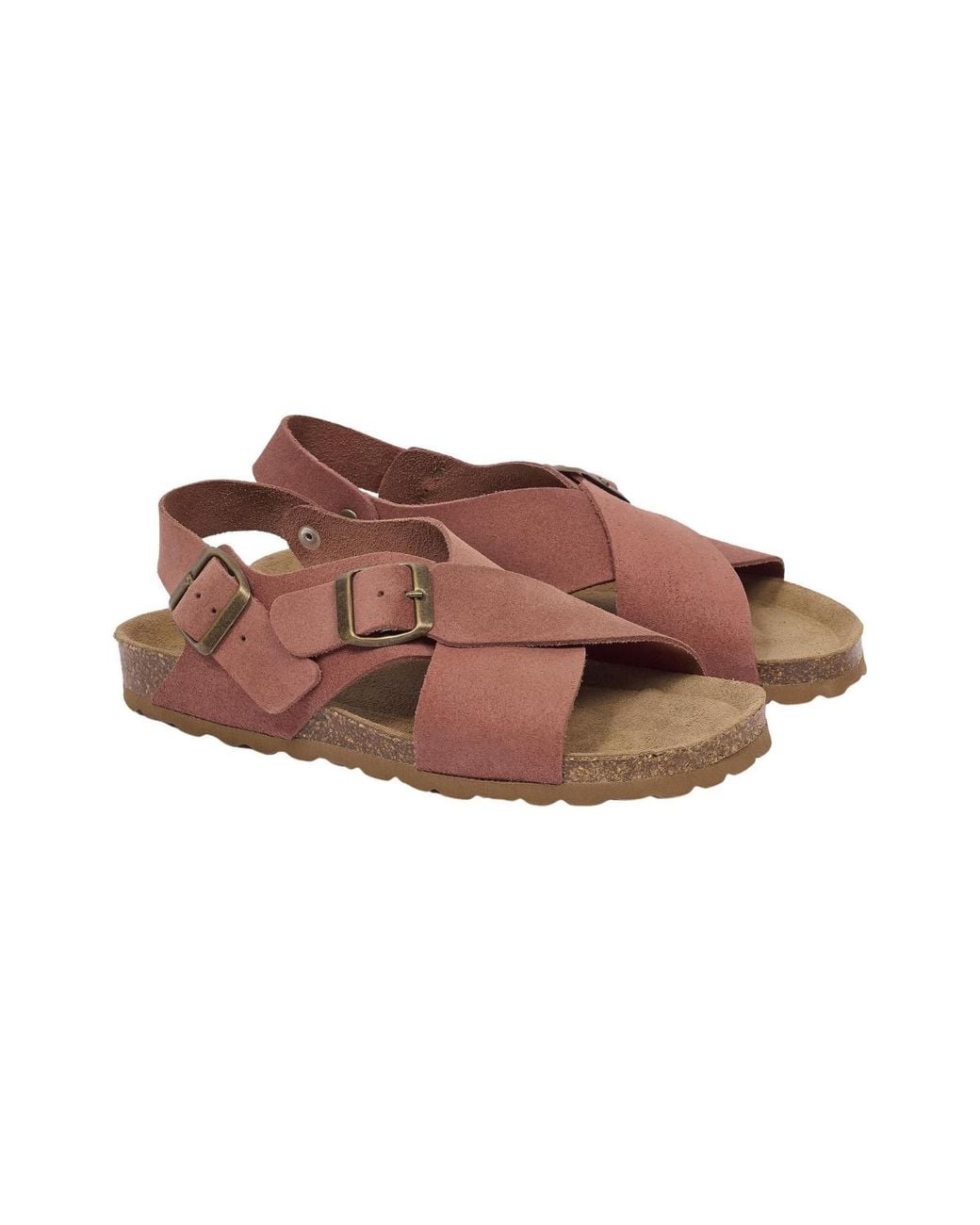 Celtic & Co. Brown Crossover Buckle Sandal