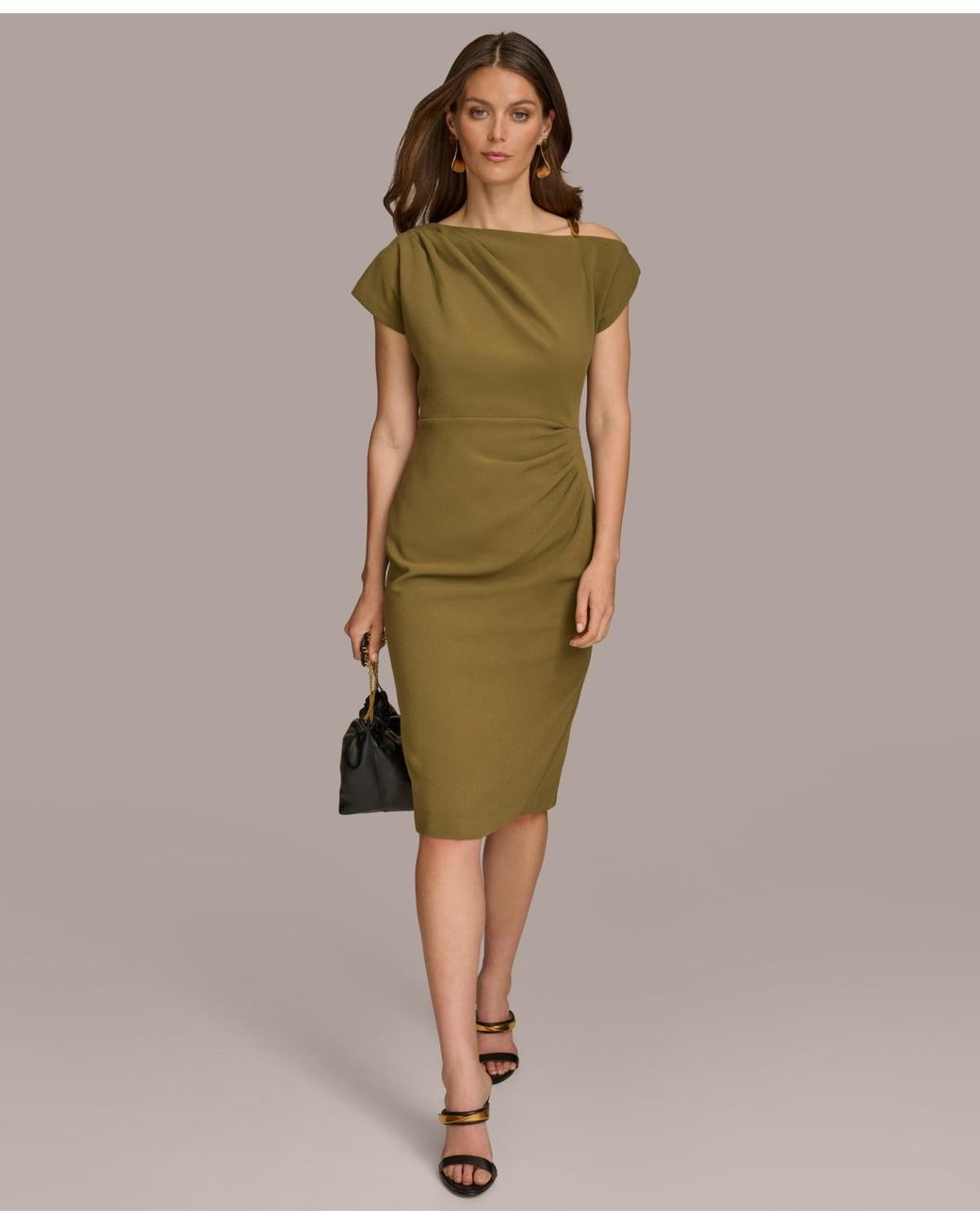 【Donna Karan New York】Hardware-Trim Fall Sheath Dress Donna Karan New York】Hardware-Trim Fall Sheath Dress