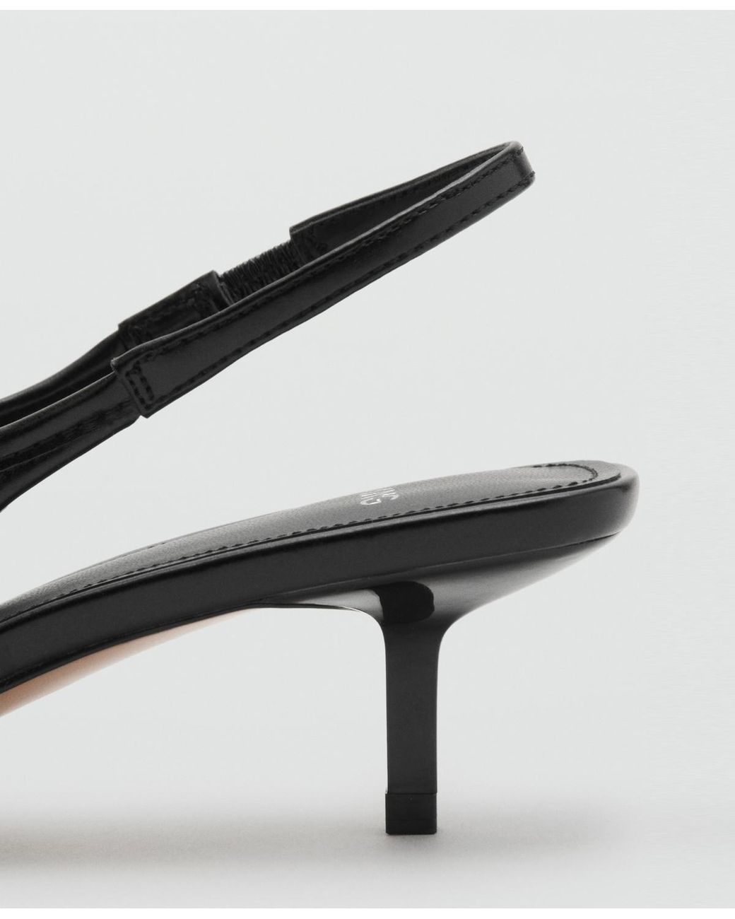 Mango Black Heeled Mesh Shoes