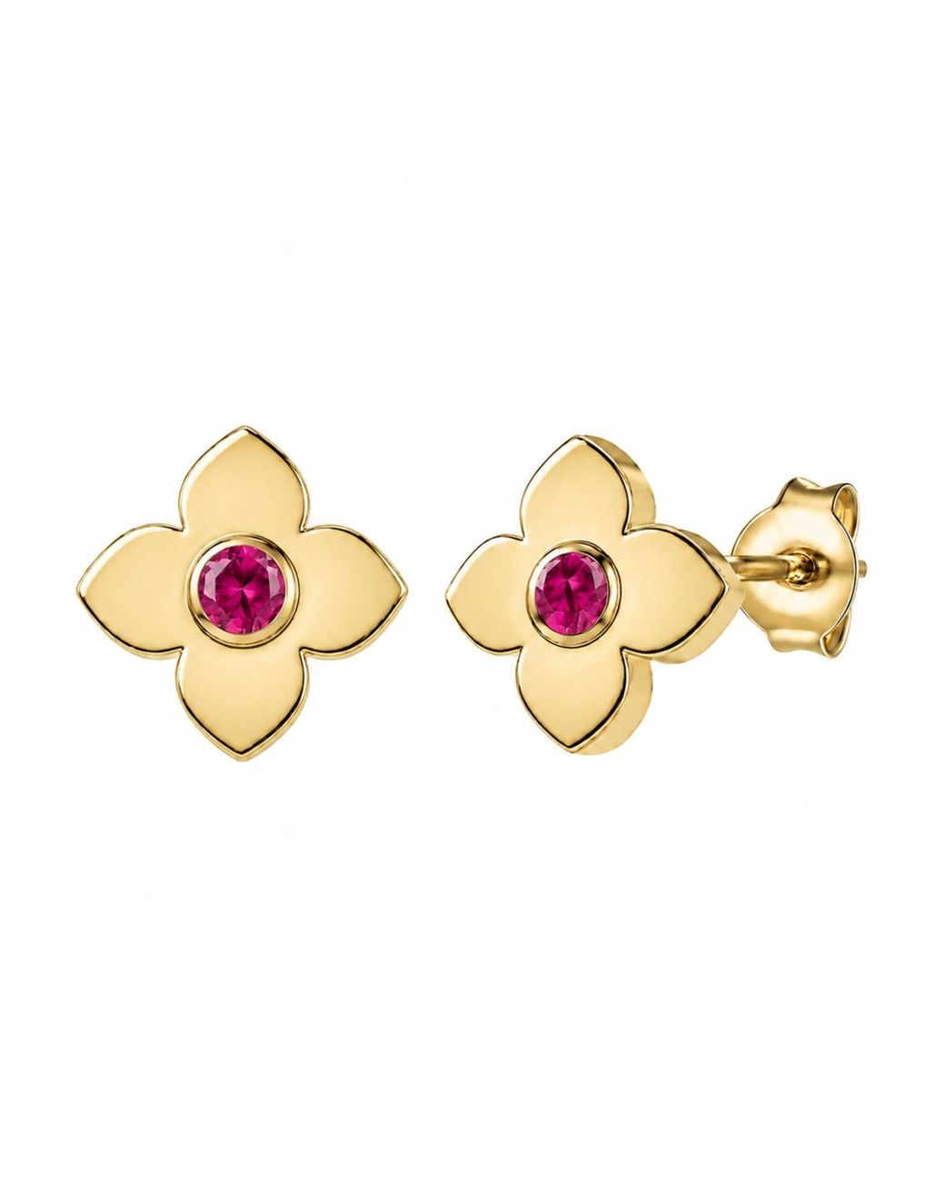 Macy's White Lab Grown Ruby Ring And Stud Earring (1/5 Ct. T.w.