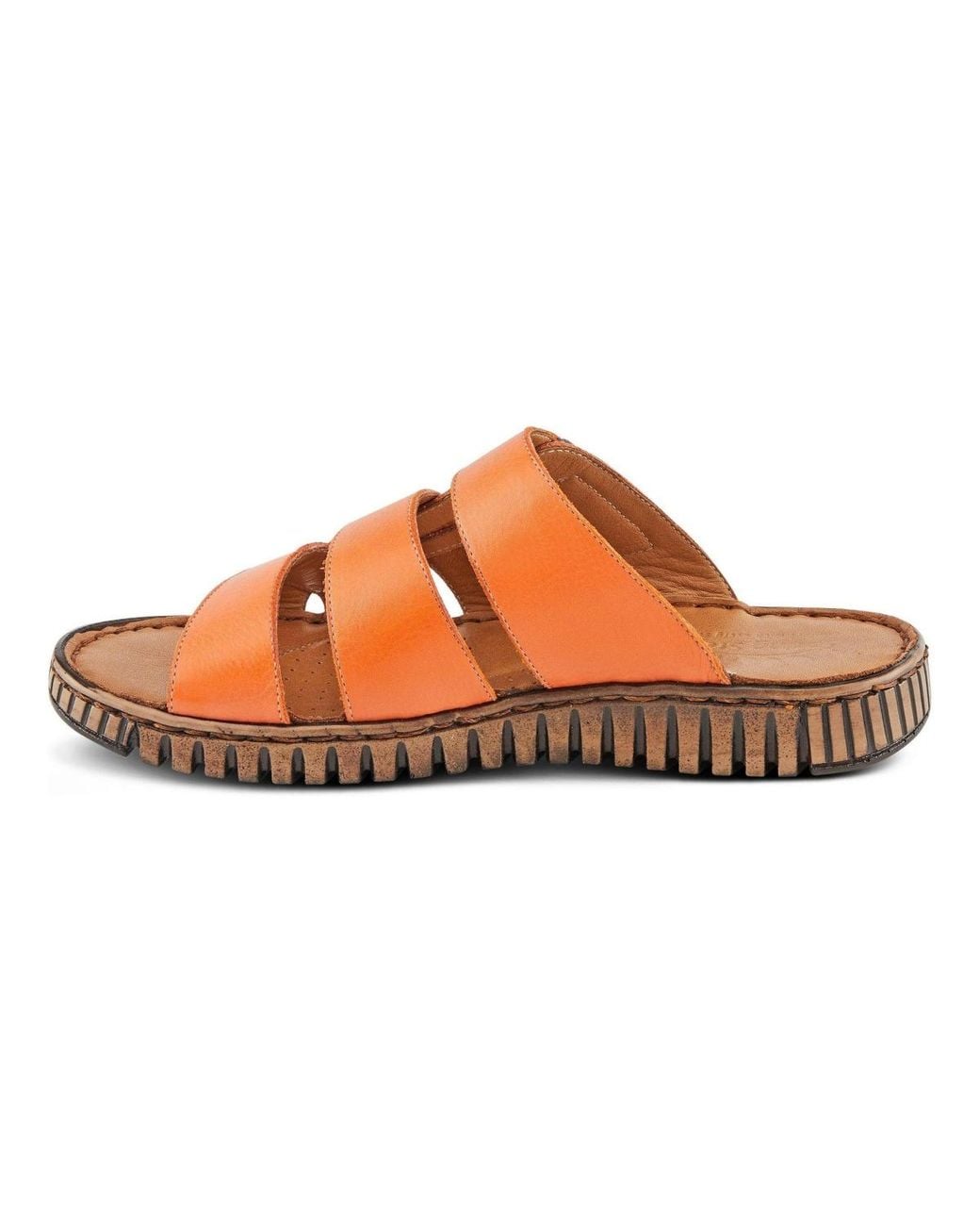 Spring Step Brown Olly Slides