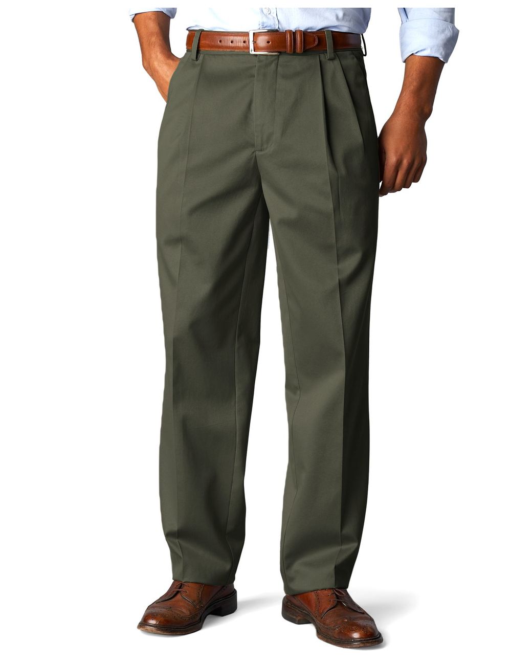 Dockers Cotton Signature Khaki Classic Fit Big And Tall Pleated Pants ...