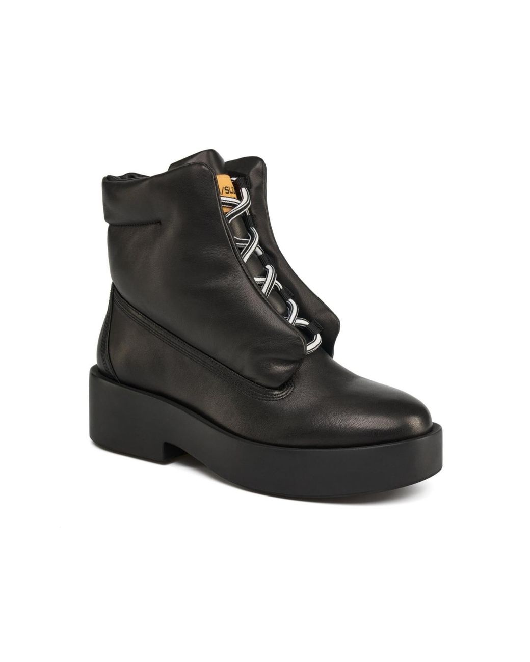 J/Slides Black Darina Leather Mid Boot