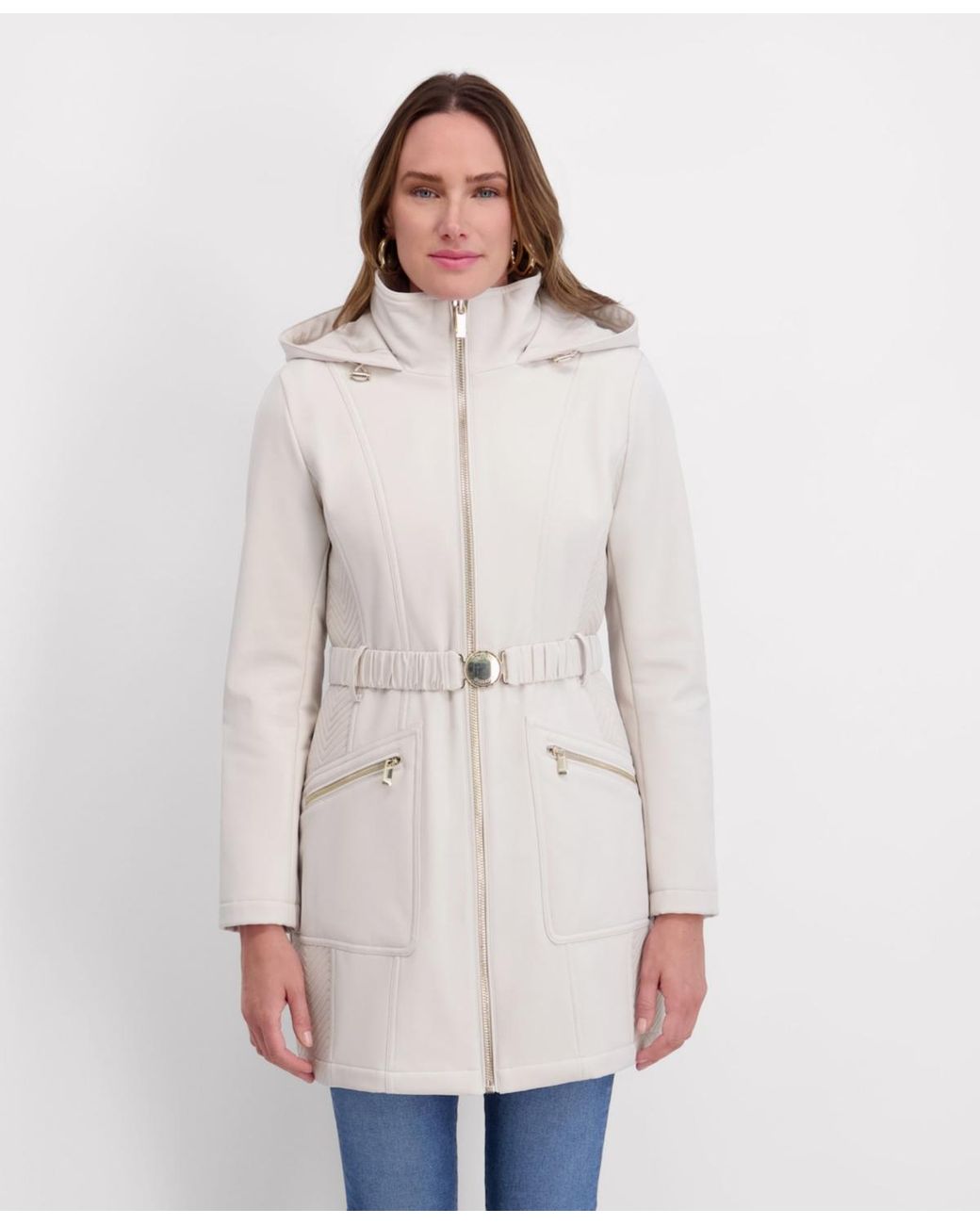 Kensie Natural Hooded