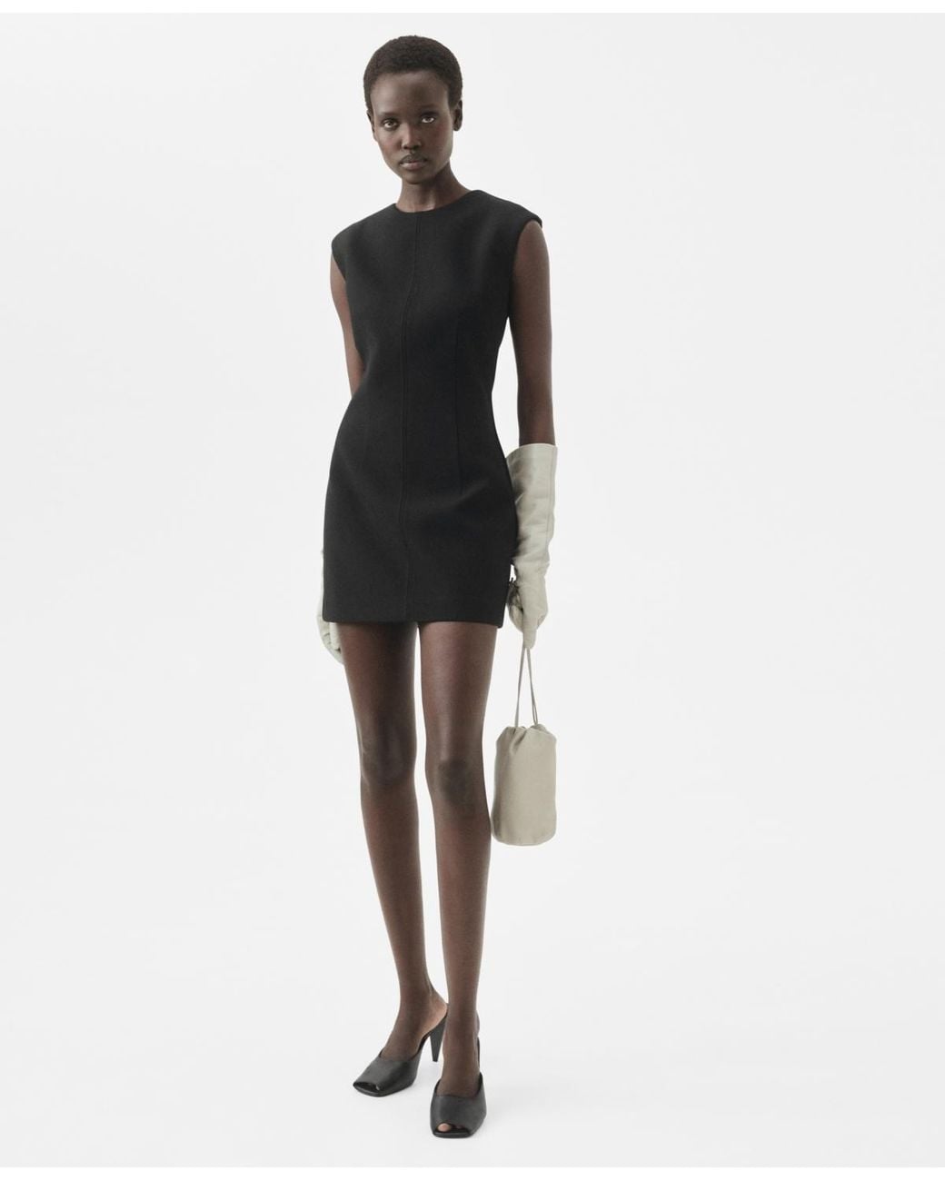 Mango White Pockets Short Dress