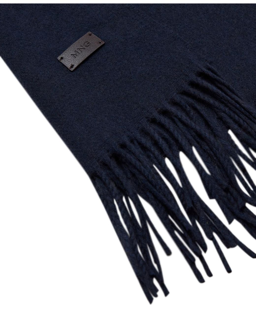 Mango Blue Essentials Fringe Blanket Scarf for men
