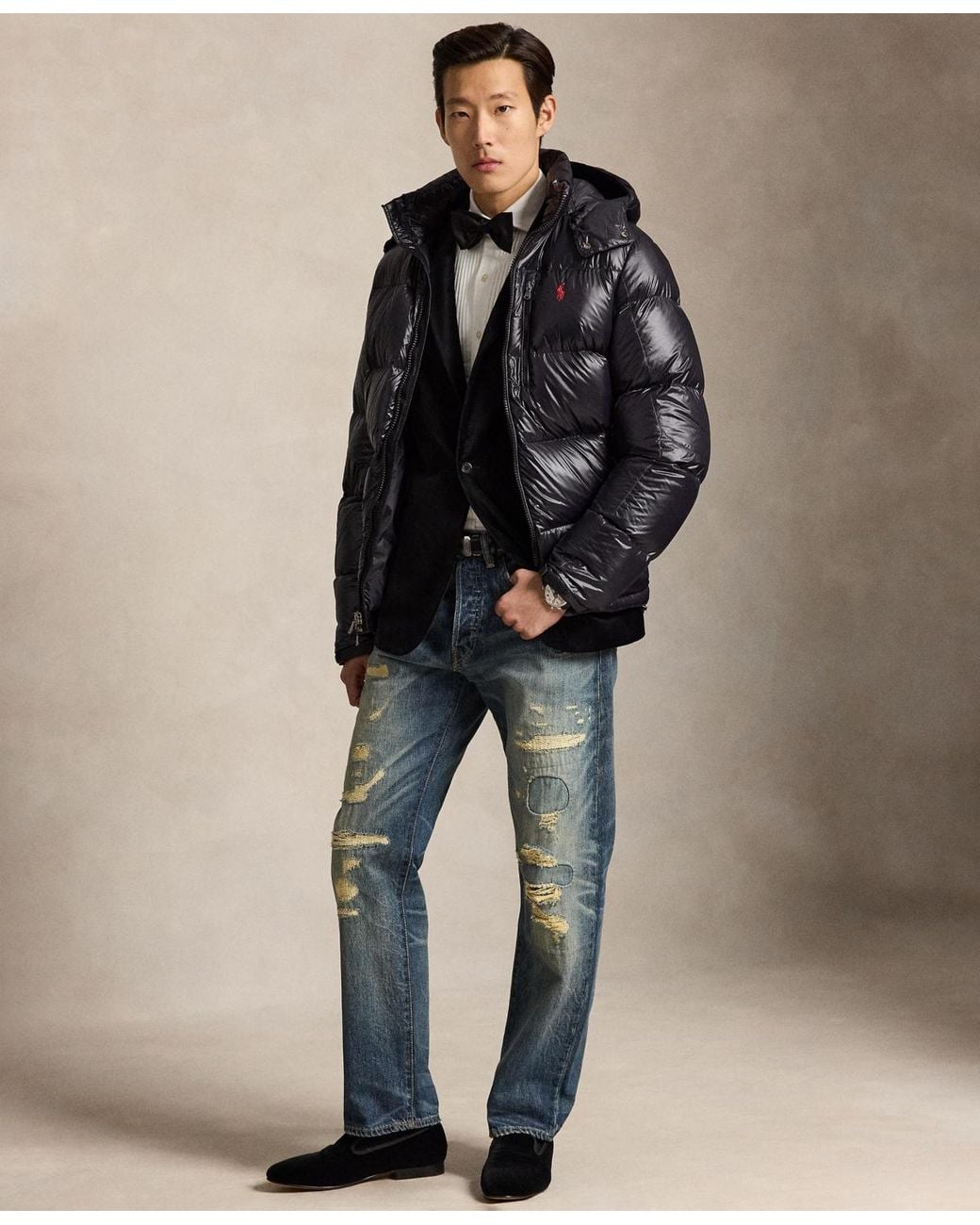 Polo Ralph Lauren Black The Gorham Glossed Down Jacket for men