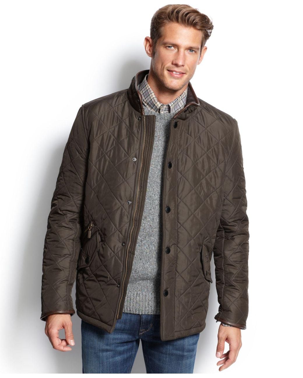 barbour powell jacket olive