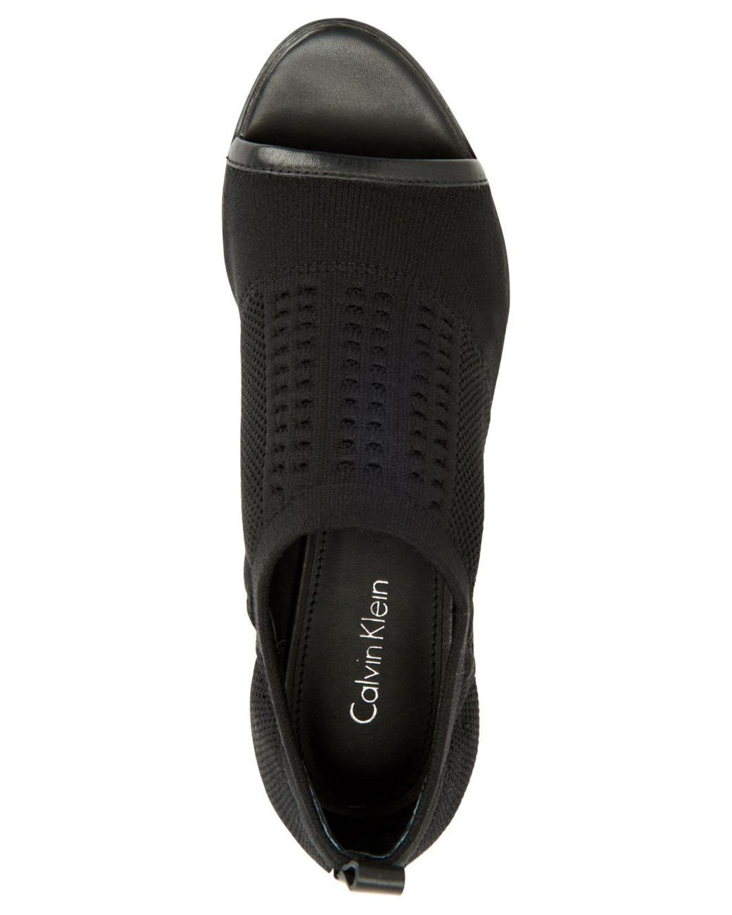 Calvin klein peep toe booties cheap