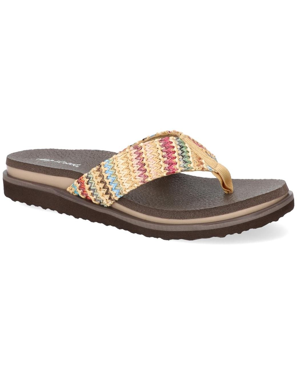 Easy Street Brown Whimsy Thong Flat Sandals