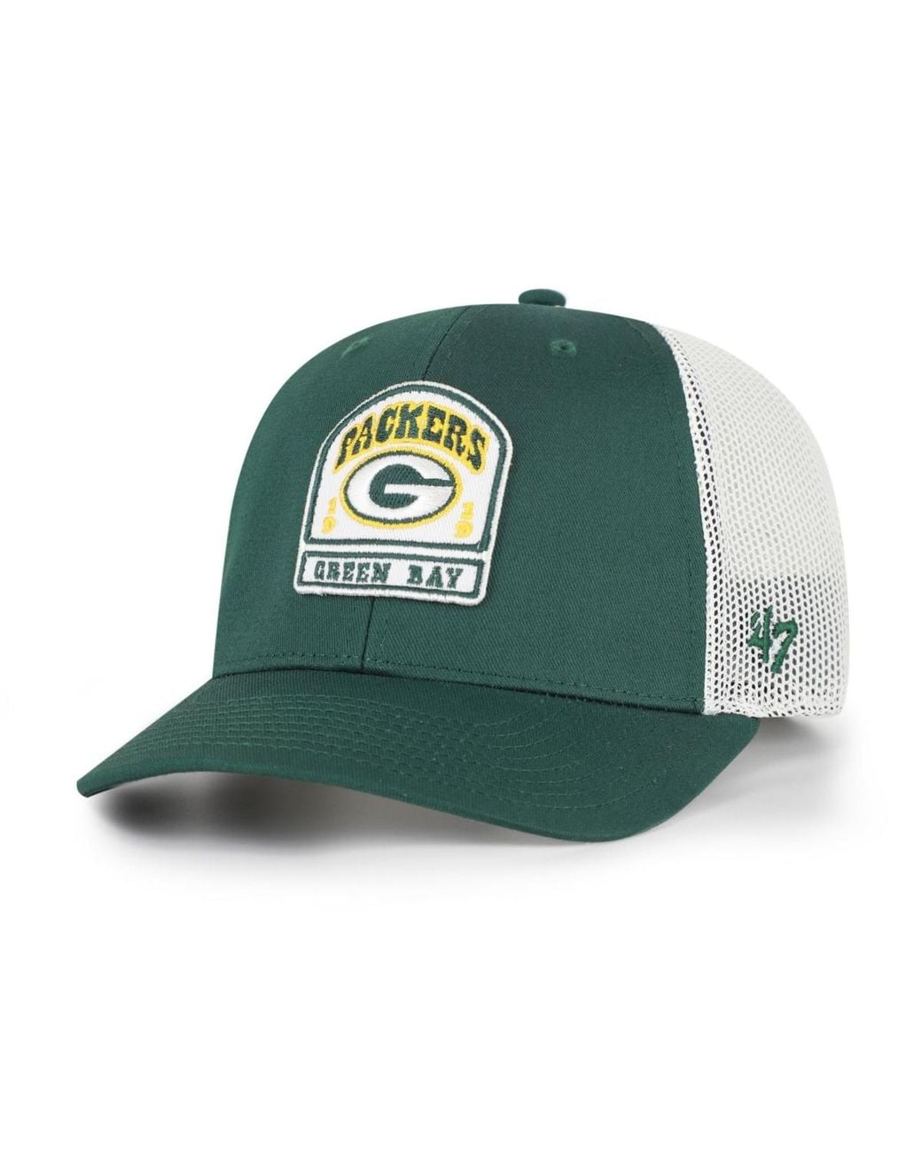 '47 Green Bay Packers Headstone Trucker Adjustable Hat for men