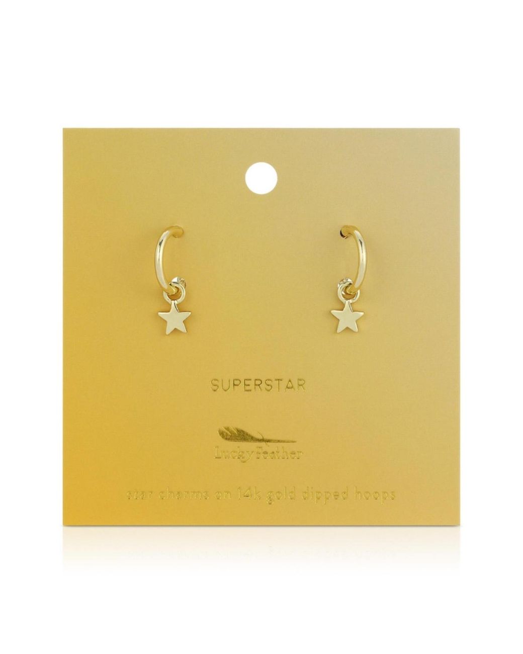 Lucky Feather Yellow Hoops
