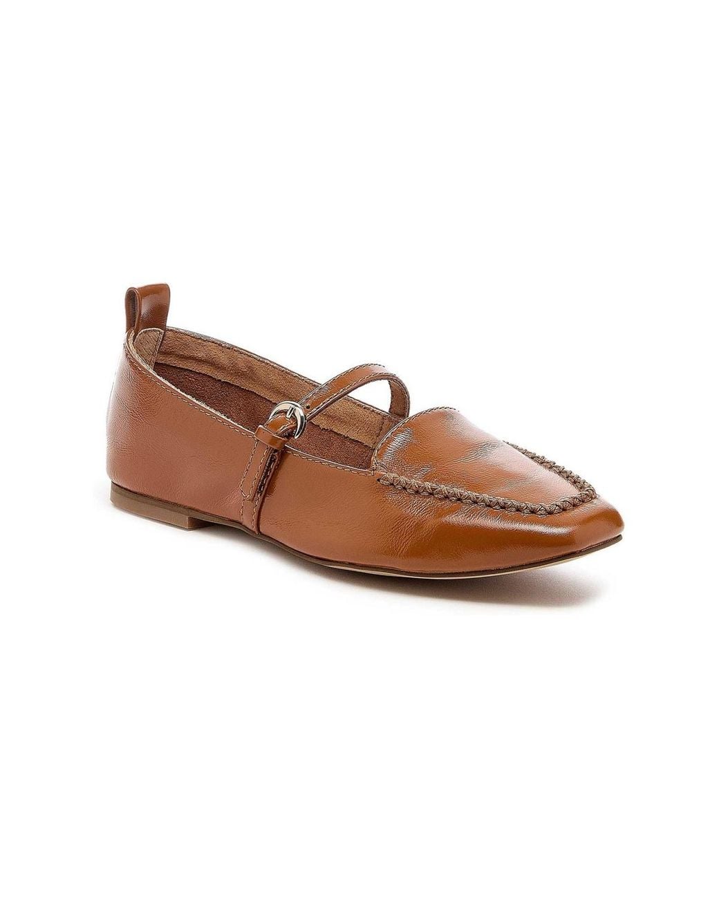 Square Dagger Kelsi Dagger Brooklyn Ferry Square-toe Leather Mary Jane Flats in Brown ...
