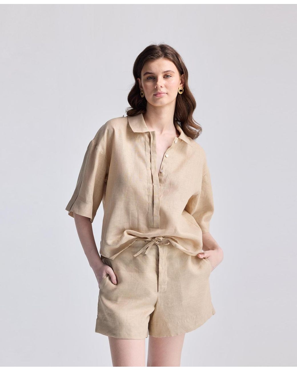 REISTOR Natural Drawstring Shorts