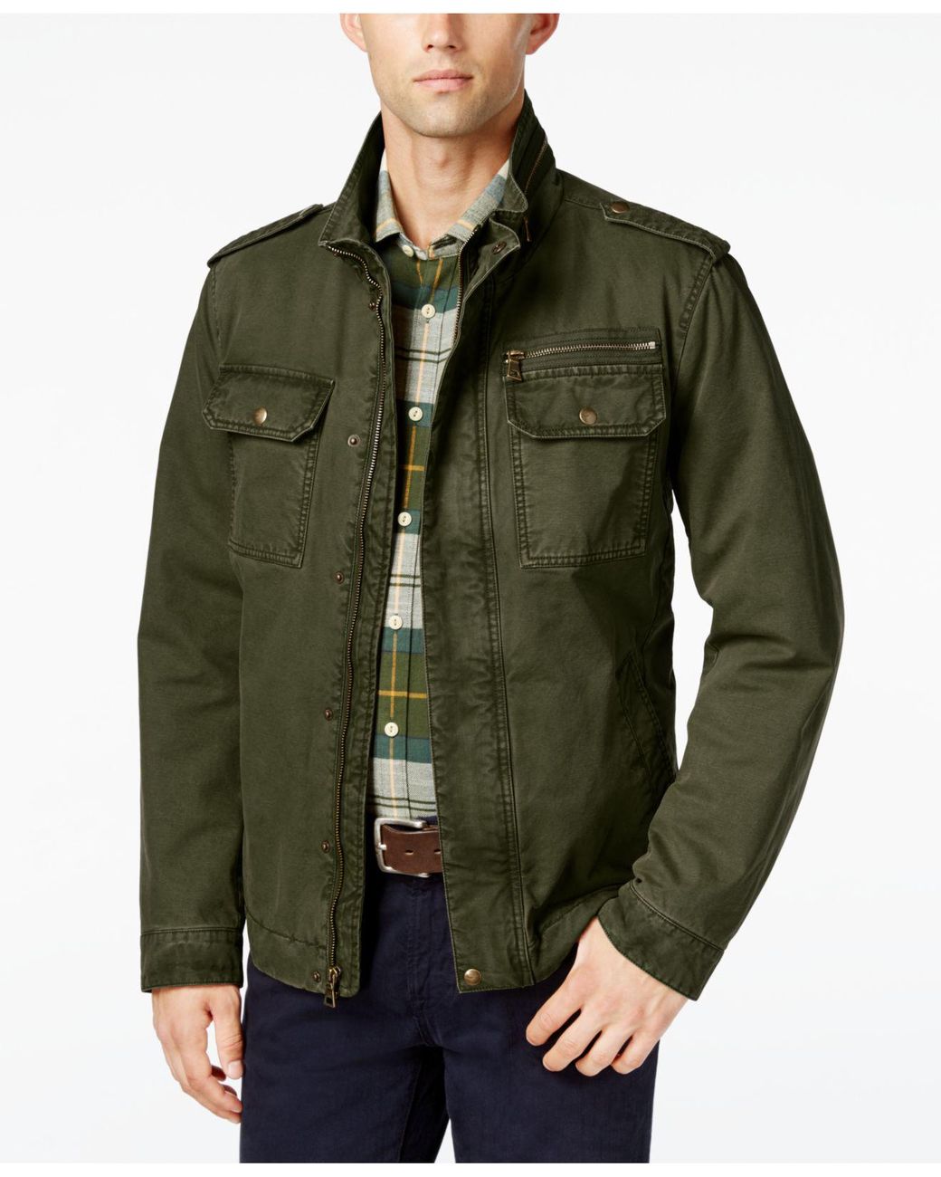 G.H. Bass & Co. Snap-pocket Military Jacket in Green for Men | Lyst
