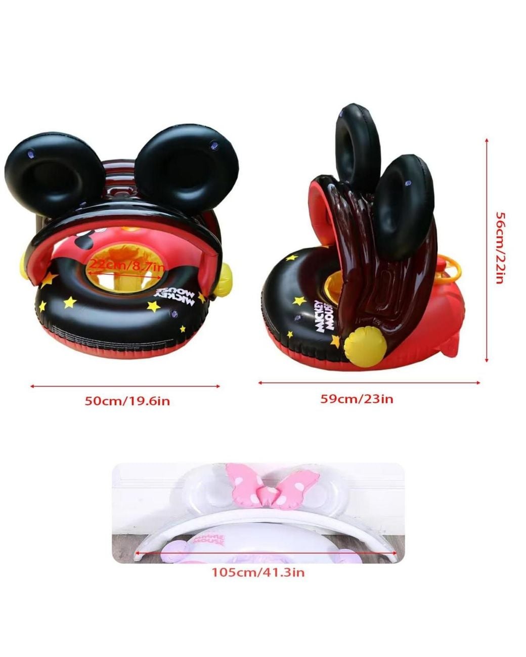 Aofar Baby Pool Float Sun Canopy Seat Handle No Flip Boat Ring 8-36m in ...