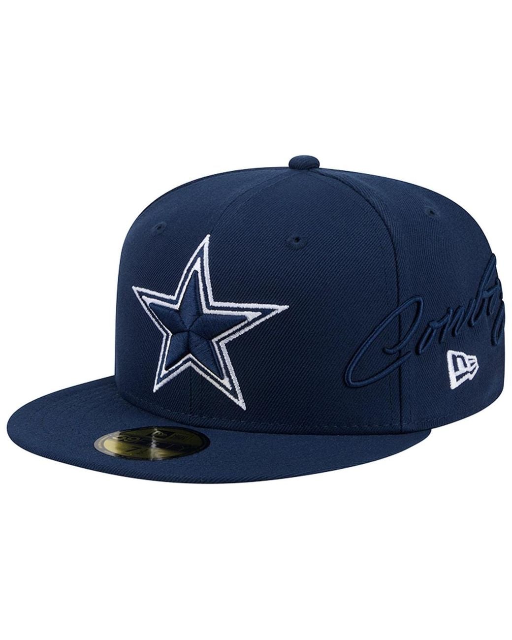 KTZ Dallas Cowboys Side Script 59fifty Fitted Hat in Blue for Men | Lyst
