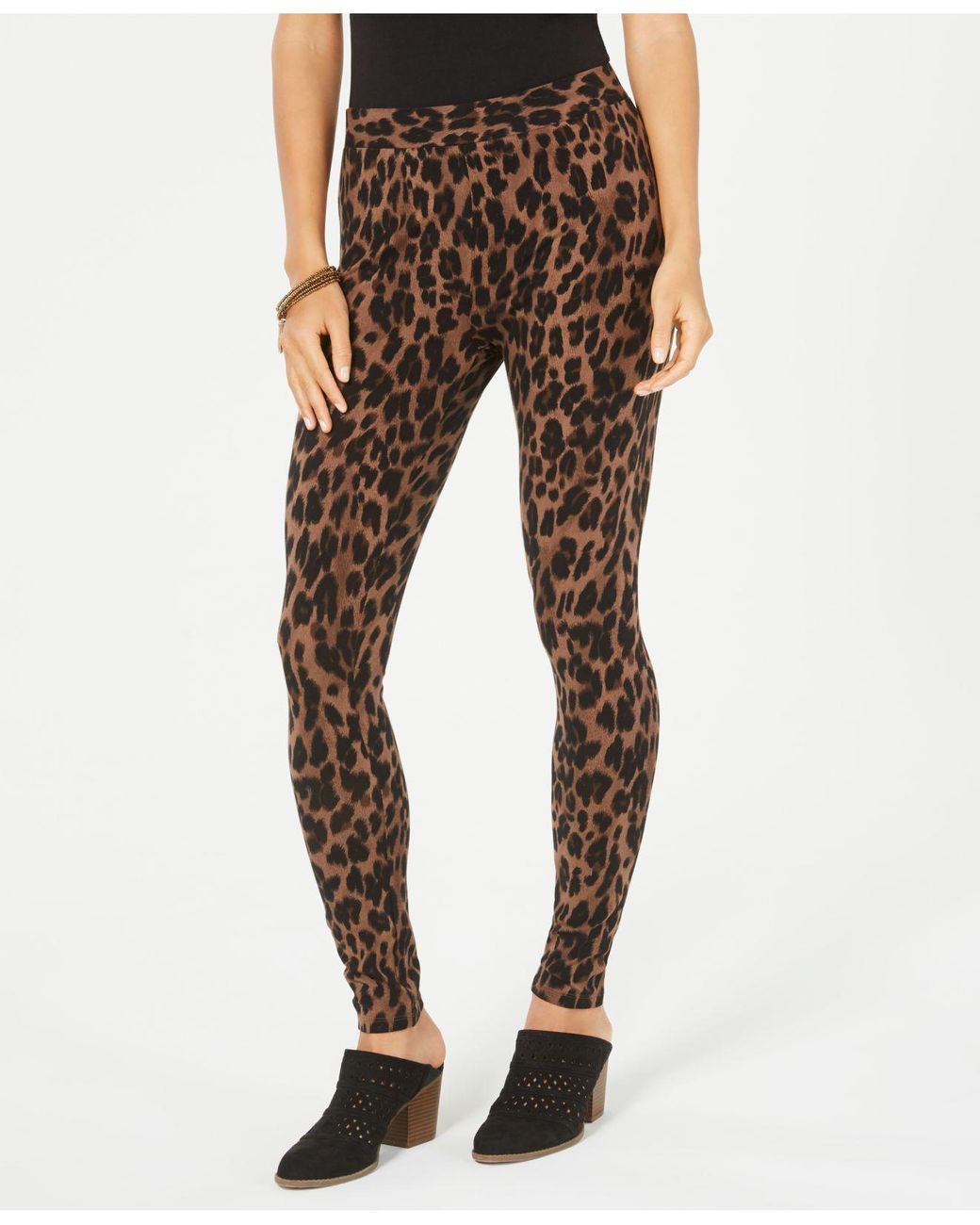 Style & Co. Cotton Animal-print Pull-on Leggings, Created For Macy's in ...