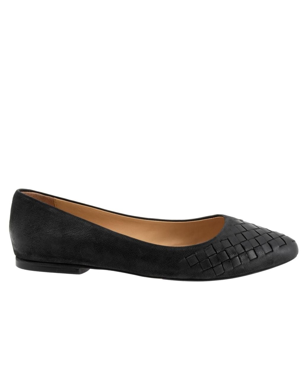 Trotters Black Estee Woven Flat