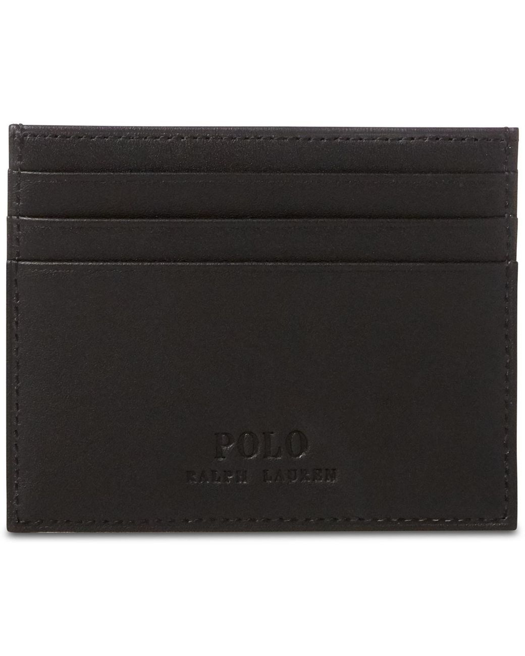 Polo Ralph Lauren Polo Bear Leather Card Case in Black for Men | Lyst