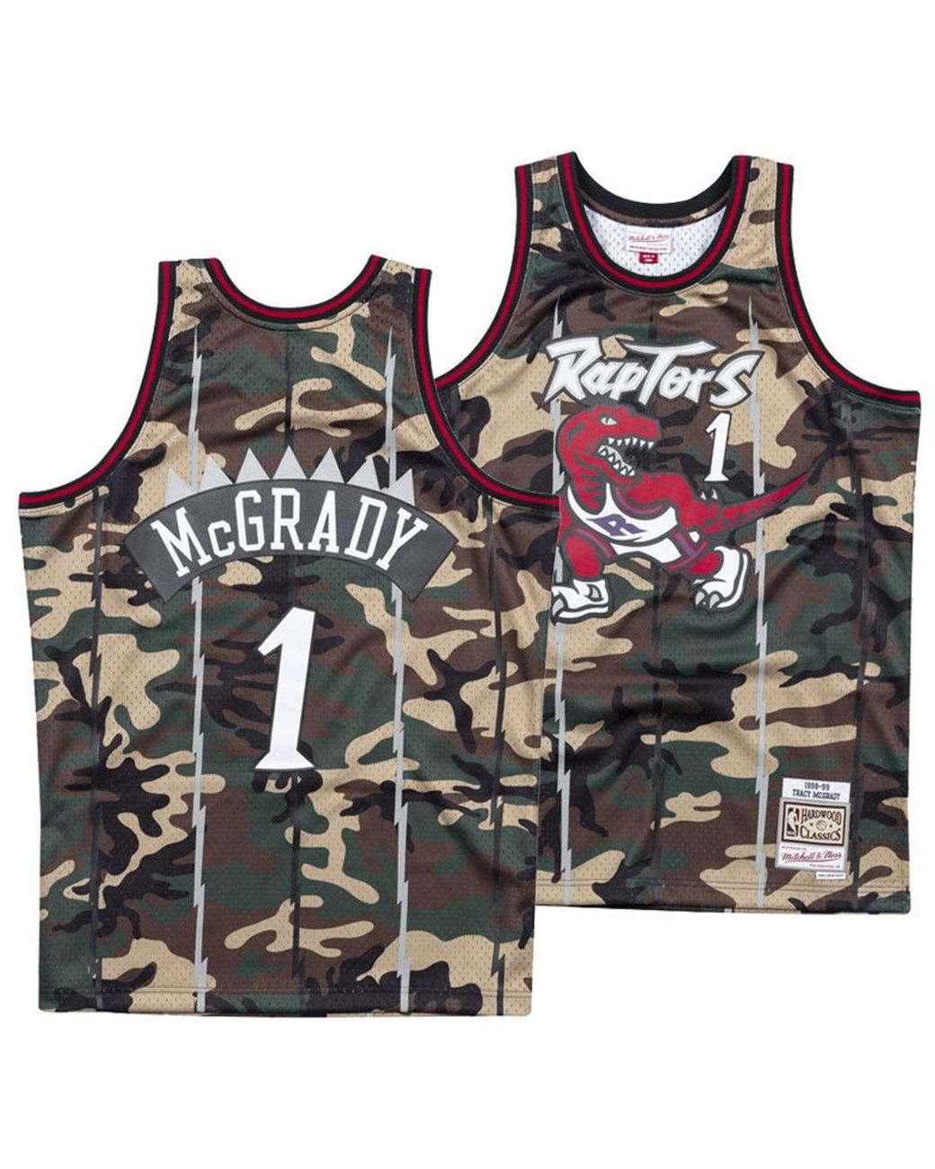 Maglietta T McGrady Marca: Mitchell & NessMitchell & Ness Striped NBA Swingman T Raptors fantasia viola 