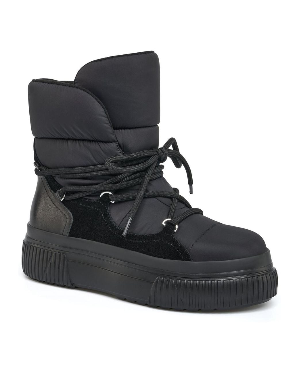 J/Slides Black Warren Platform Suede Boots