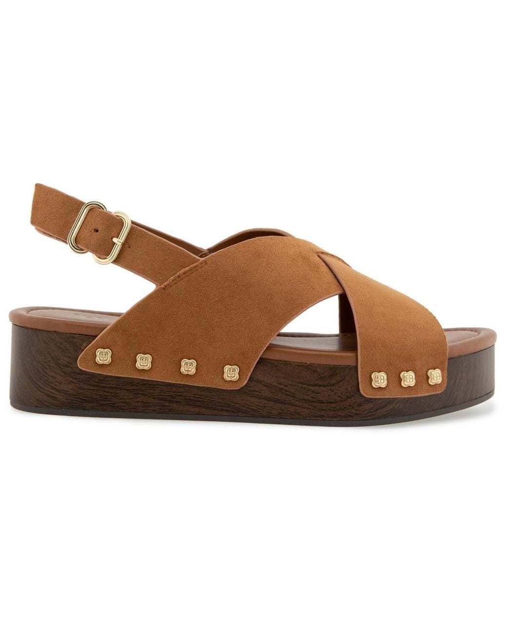 Splendid Brown Quadry Wood Flatform Sandal
