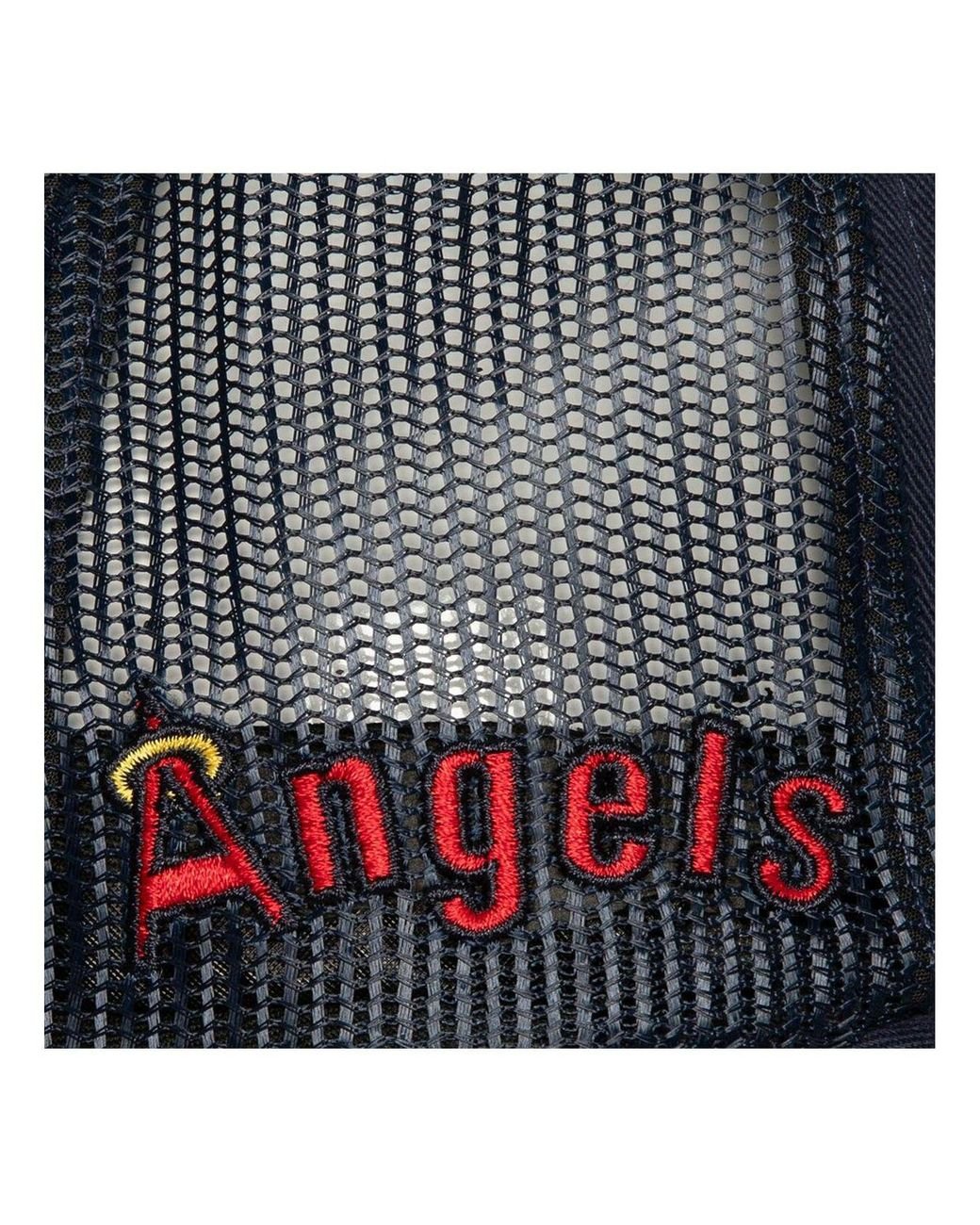 Mitchell & Ness Navy California Angels Cooperstown Collection Circle Change  Trucker Adjustable Hat in Blue for Men