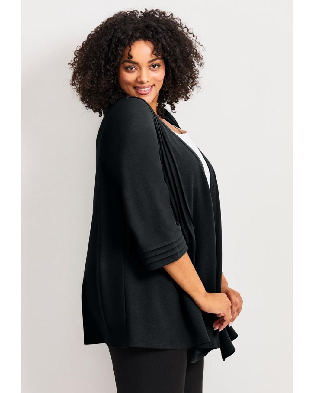 Avenue Black Plus Size Cascade Jacket