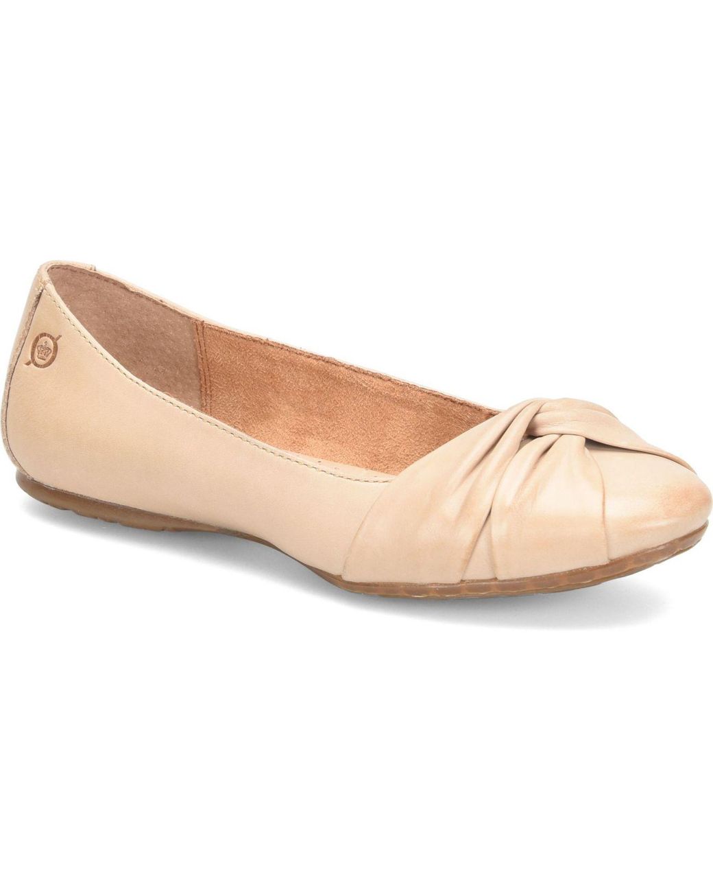 Born Leather Lilly Flats, Created For Macy's in Natural Leather ...
