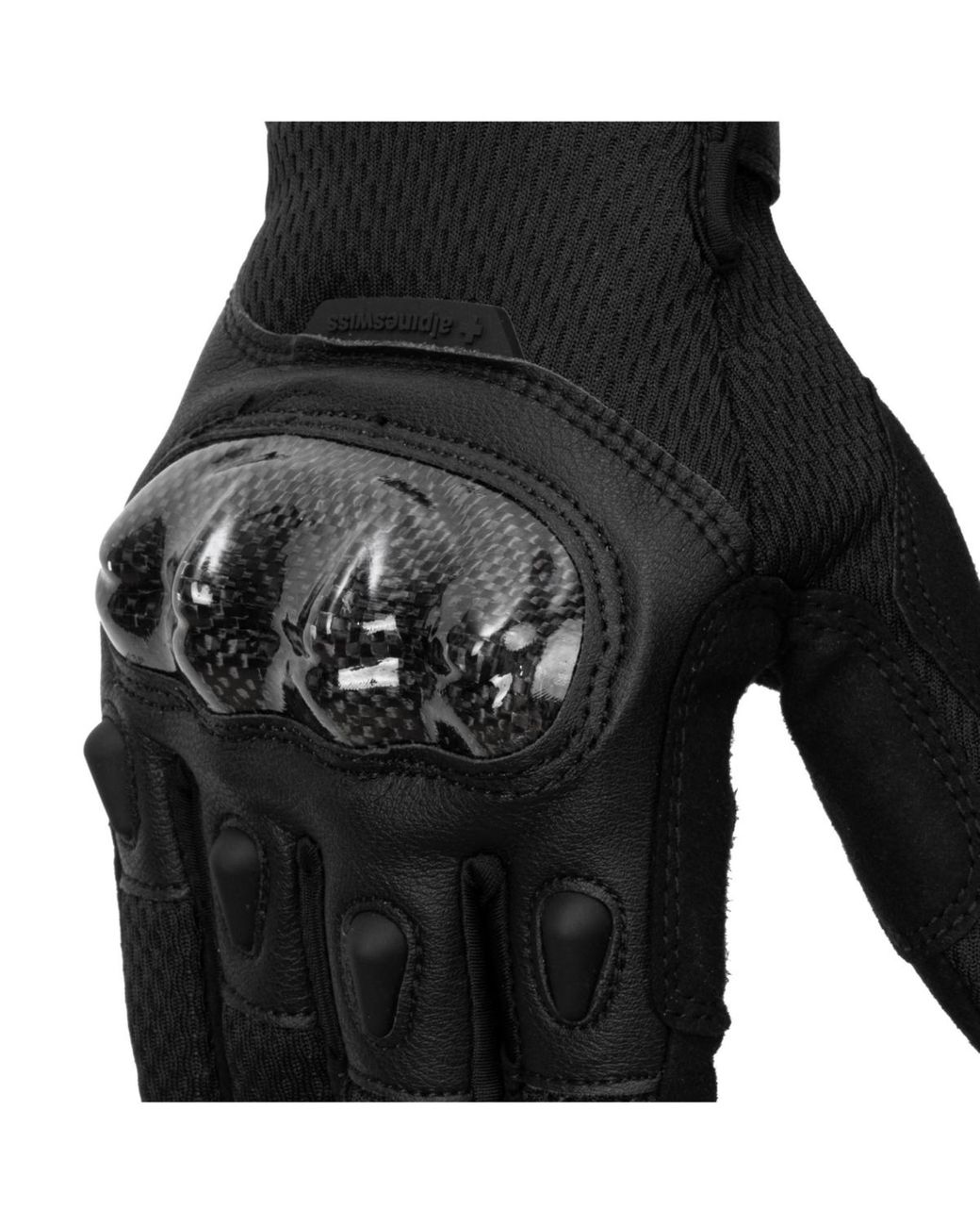 Alpine Swiss Black Motorcycle Riding Gloves Touchscreen Outdoor Gloves for men