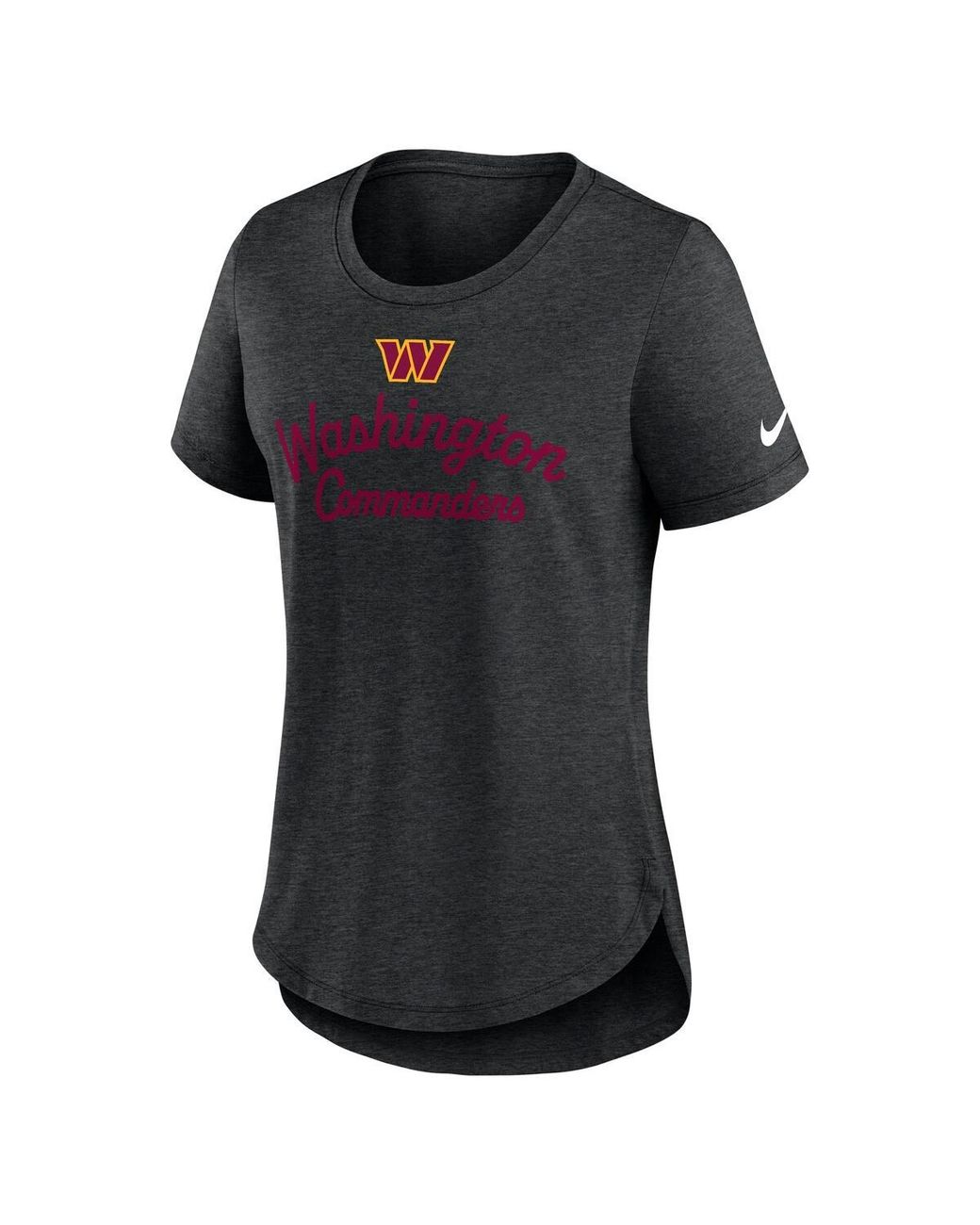 Nike Black Washington Commanders Script Tri-blend T-shirt